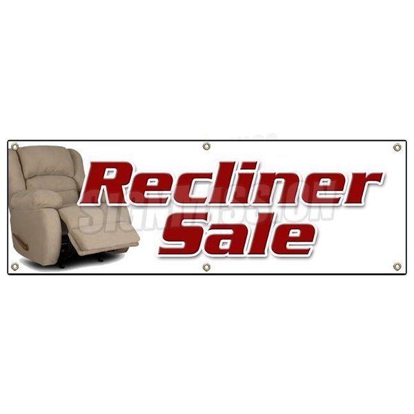 Signmission RECLINER SALE BANNER SIGN furniture chairs sofa coffee tables lazyboy B-72 Recliner Sale